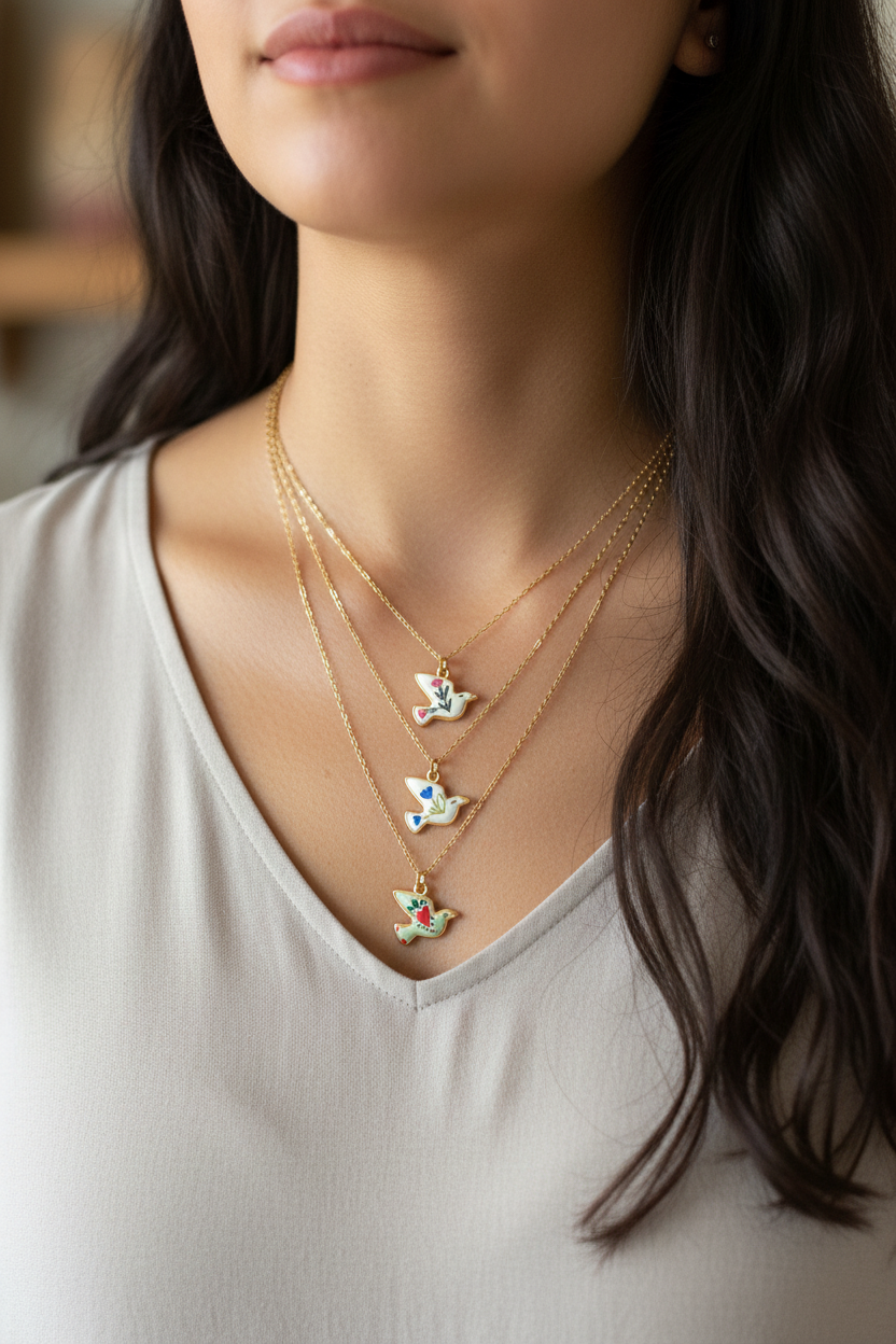 Lovebird Pendant Necklace