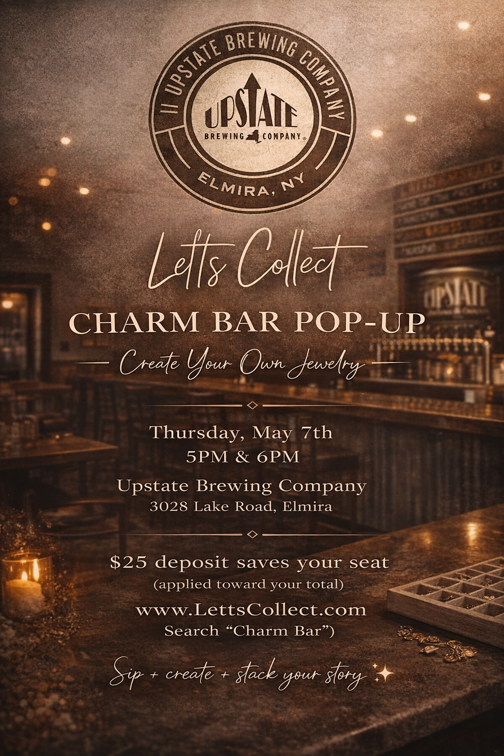 Upstate Brewing Charm Bar: Thursday, May 7th at 5PM